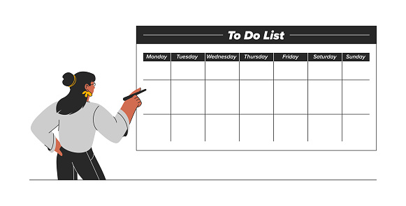 To do list illustrations concept. Trendy vector style.