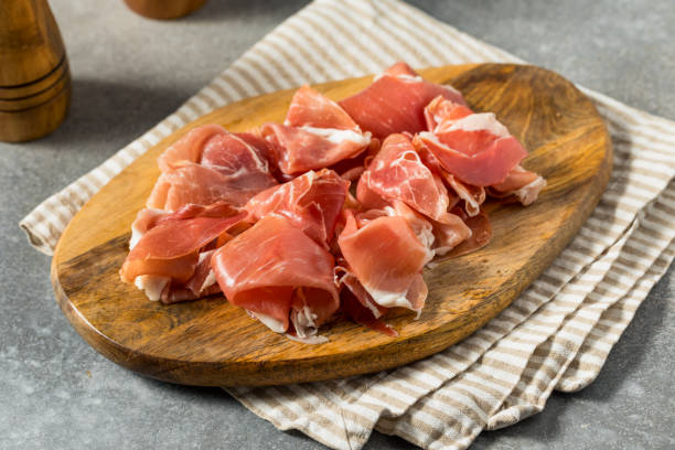 istock Organic Salty Parma Ham Prosciutto 1920451461