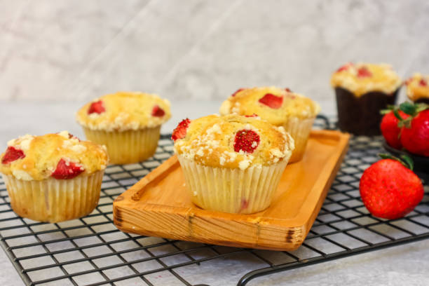 istock Strawberry muffin or cupcake 1920497215