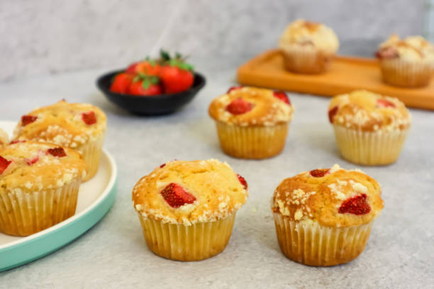 istock Strawberry muffin or cupcake 1920499338