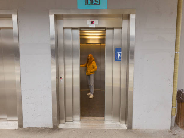 Woman in the elevator