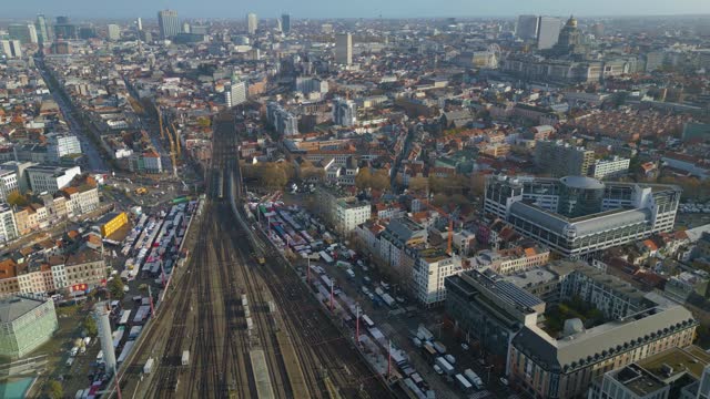 Aerial view of Brussels in Belgium