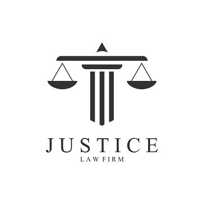 Justice Law Logo Vector Design. Emblem for Justice or Attorney.