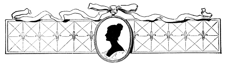 Headshot of a  woman in silhouette. Illustration engraving published 1896. Original edition is from my own archives. Copyright has expired and is in Public Domain.