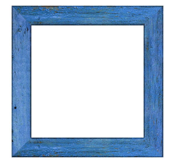 istock Old blue wooden frame for paintings and photos 1920628548