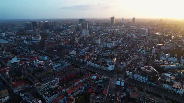 Aerial view of Brussels in Belgium