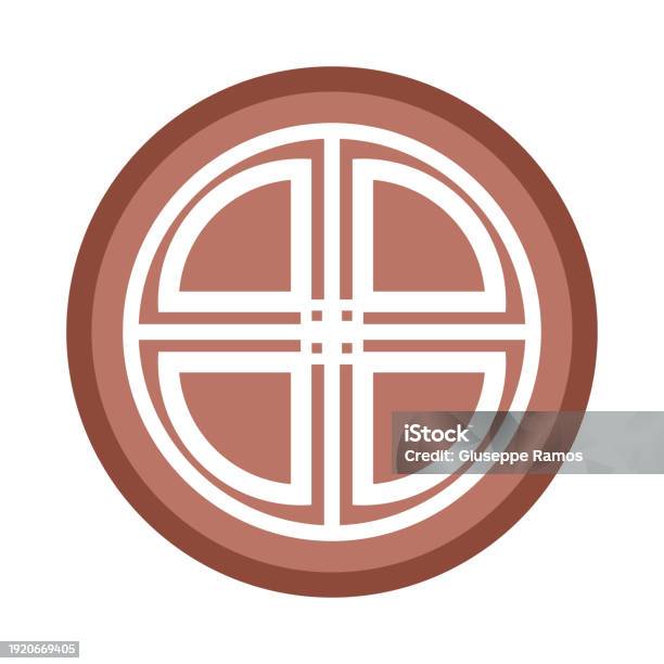 Asian Sign Shape Asian Frame Shape Circle Stock Illustration - Download Image Now - Art ...