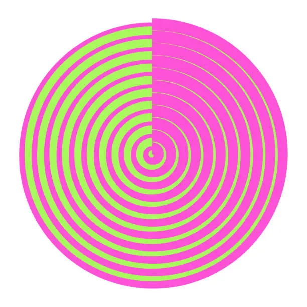Vector illustration of Concentric Circle Frame-Border