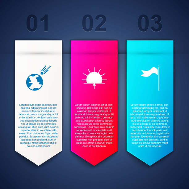 Set Comet falling down fast, Sunrise and Meteorology windsock wind vane. Business infographic template. Vector Set Comet falling down fast, Sunrise and Meteorology windsock wind vane. Business infographic template. Vector. flag warning sign summer backgrounds stock illustrations