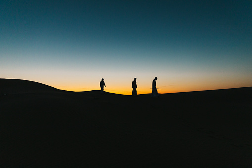 Arab men in the desert