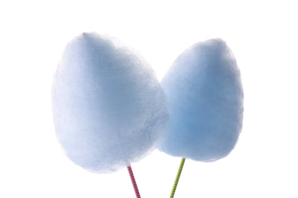 istock Sticks with yummy cotton candy isolated on white 1920848596