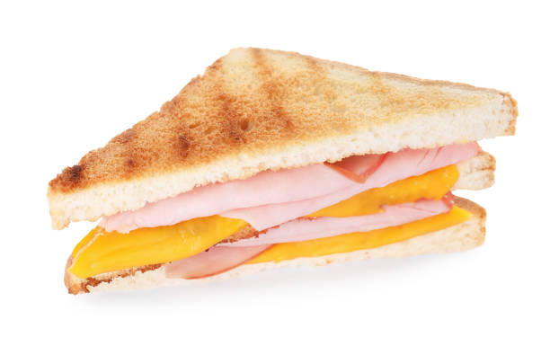 istock Delicious grilled sandwich with ham and cheese isolated on white 1920868691