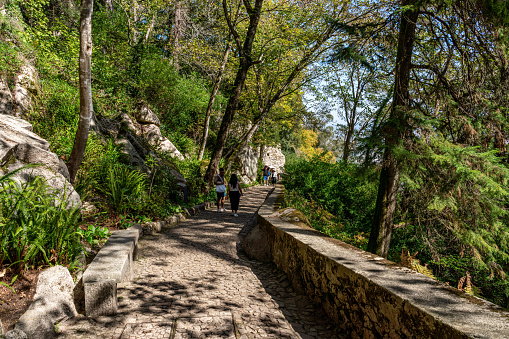 Medieval Castelo dos Mouros aka Castle of the Moors in Sintra, Portugal.