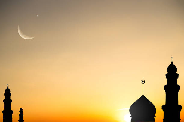 istock Musque Dome Night Building with Sky Moon Sunset Background Mubaruk Greeting Islam Ramadan Element Masjid Aqsa Hajj Kaaba Umrah Eid Arabian Religion Islamic Muhammad Arab Muslim Greeting. 1920909005