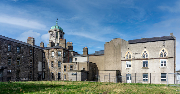 The rear of one of the main buildings in the Technological University Dublin in Grangegorman, Dublin, Ireland. This building was once a psychiatric hospital.