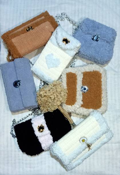 istock Collection of women's bags made from wool thread 1920932592