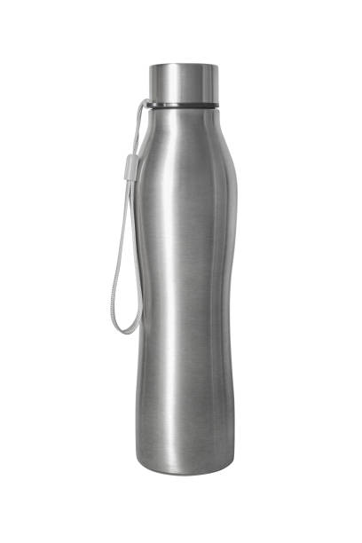 istock Steel thermo water bottle isolated on white background 1920948805
