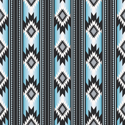 Vector ethnic southwestern geometric seamless pattern. Traditional native American pattern use for textile, home decoration elements, upholstery.