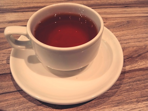 Defocused photo of a cup of tea