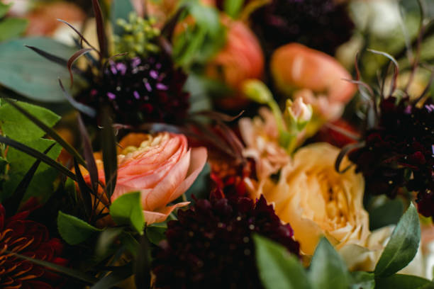 istock Vibrant summer floral bouquet with Persian buttercups & Scabiosas 1921098243