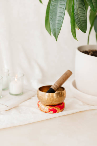 istock Wellness Tibetan Sound Bowl in White Space 1921109486