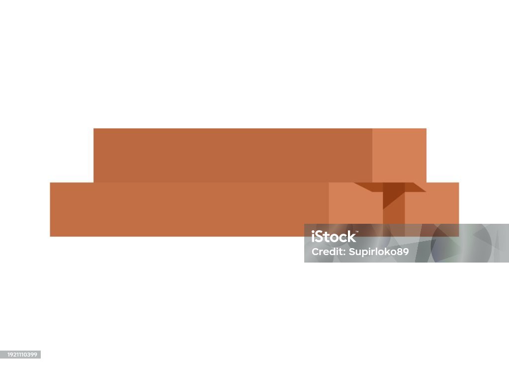 Wooden Blocks Stack Simple Flat Illustration Stock Illustration ...