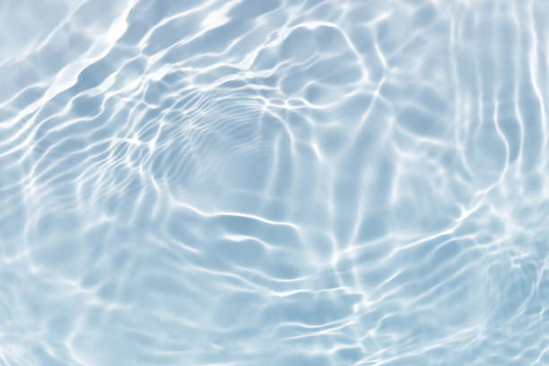 抽象的な白、青い水の波、自然な渦巻き模様のテクスチャ、背景写真