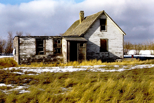 The town of Waldek, Saskatchewan, 1974 from old film stock