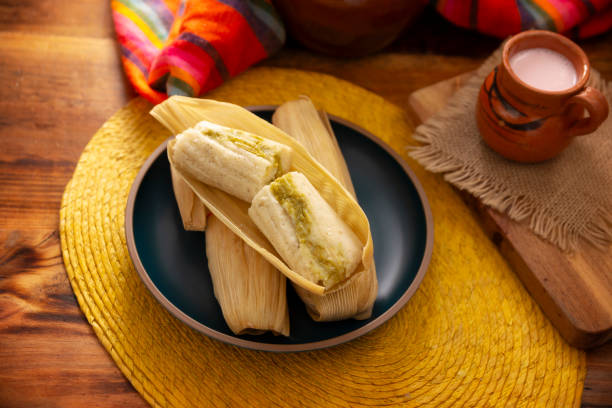 istock Atole and green Tamale recipe 1921174255