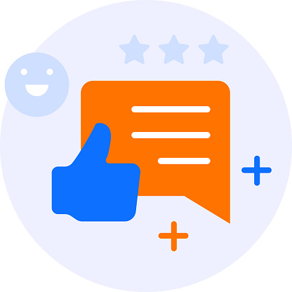 customer feedback modern icon clipart illustration