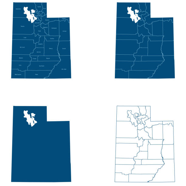 Utah map vector of the Utah map utah stock illustrations