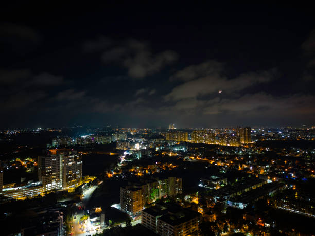 istock Bangalore Nightscape: Glowing Skyscrapers Illuminate the City 1921338603