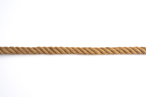 Thick rope on white background