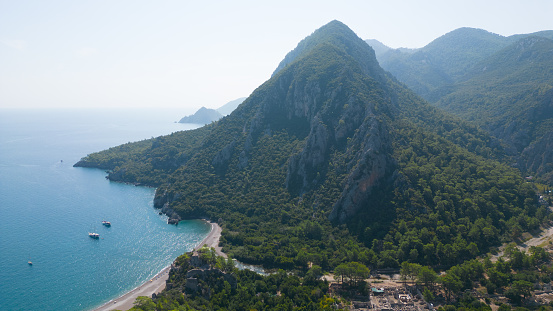Olympos was a city in ancient Lycia. It was situated in a river valley near the coast. Its ruins are located south of the modern town Çıralı in the Kumluca district of Antalya Province, southwestern Turkey.