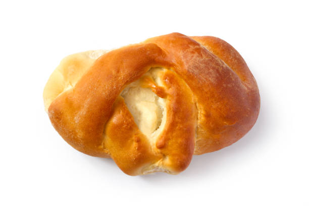 istock Bun with cottage cheese filling on a white background. Top view. 1921463337