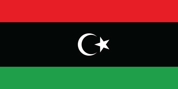 flaga libii. ikona flagi. kolor standardowy. rozmiar standardowy. prostokątna flaga. ilustracja komputerowa. ilustracja cyfrowa. ilustracja wektorowa. - libyan flag stock illustrations