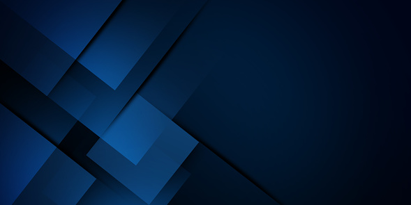 Modern abstract gradient dark navy blue banner background