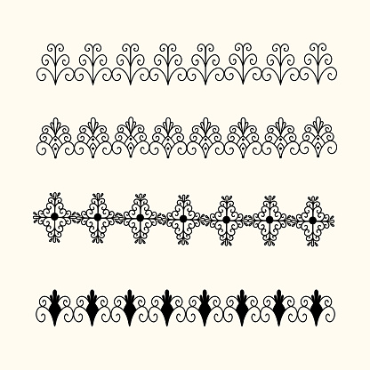 Beautiful vintage vector decorative elements and decorations