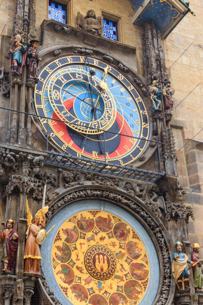 istock Prague astronomical clock or Prague Orloj is a medieval astronomical clock attached to the Old Town Hall in Prague, Czech Republic 1921573605