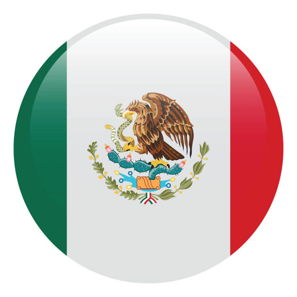 mexico flag. button flag icon. standard color. circle icon flag. 3d illustration. computer illustration. digital illustration. vector illustration. - mexico world trade center点のイラスト素材／クリップアート素材／マンガ素材／アイコン素材