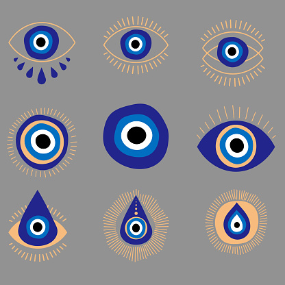 A set of magical symbols from the evil eye