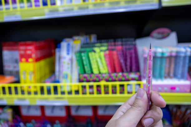 istock Stackable pencil in school shop, with multi pencil types in the background 1921607907