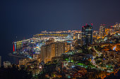 Traffic landscape of Monaco at night