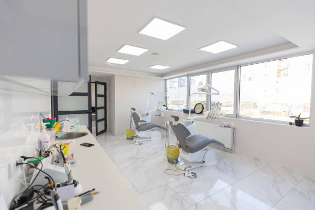 Interior of an empty modern dental clinic