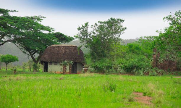 istock Traditional hut near a traditional village 1921657725