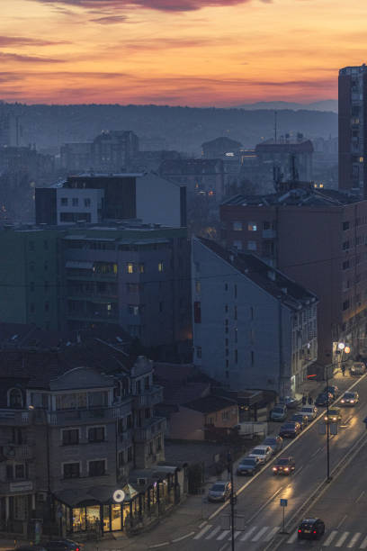 istock Beautiful sunset over the city 1921660950