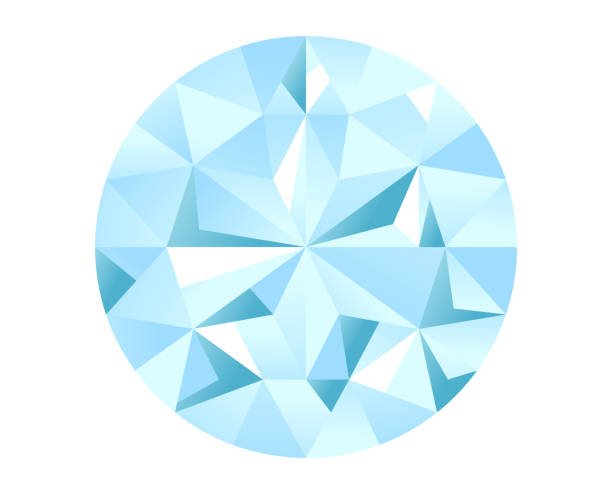 geometryczny wzór niebieskiego rombu. fasetowany projekt tekstury klejnotu. błyszczący kryształ lub kamień szlachetny koncepcja ilustracja wektorowa - crystal bright diamond gem stock illustrations