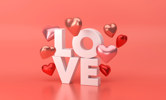 Valentines Day Background With Heart Shape. Love Concept