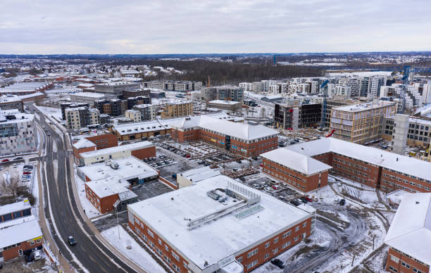 istock Aerial view of business district in Odense 1921747562