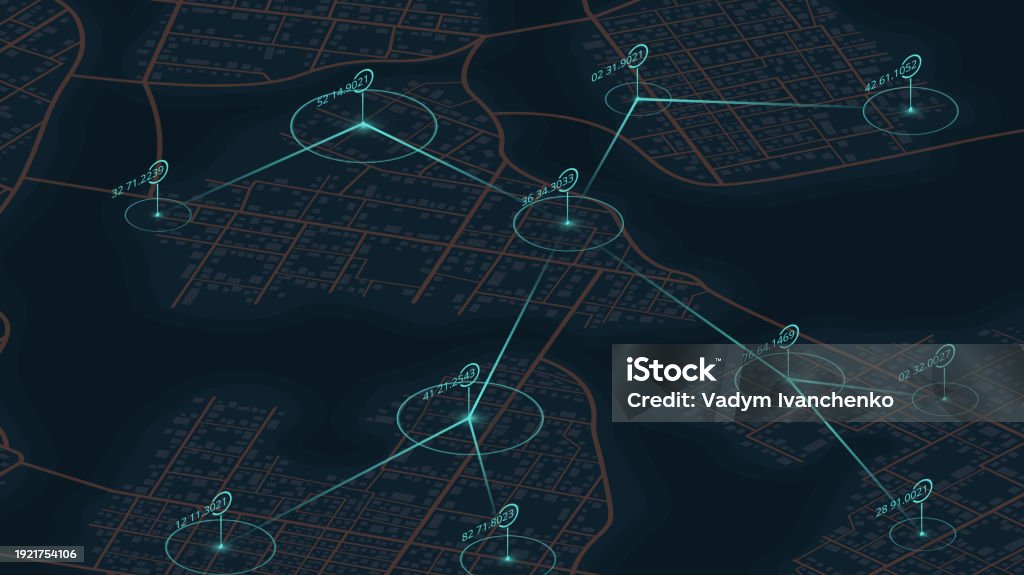 Map Visualization Location Graphic Visualization Background Data On Map Graph Abstract Vector Map ...